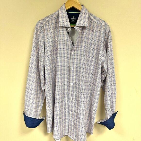Tom Blaine purple/orange performance button down L - Picture 1 of 8